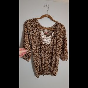 Cheetah print synched top